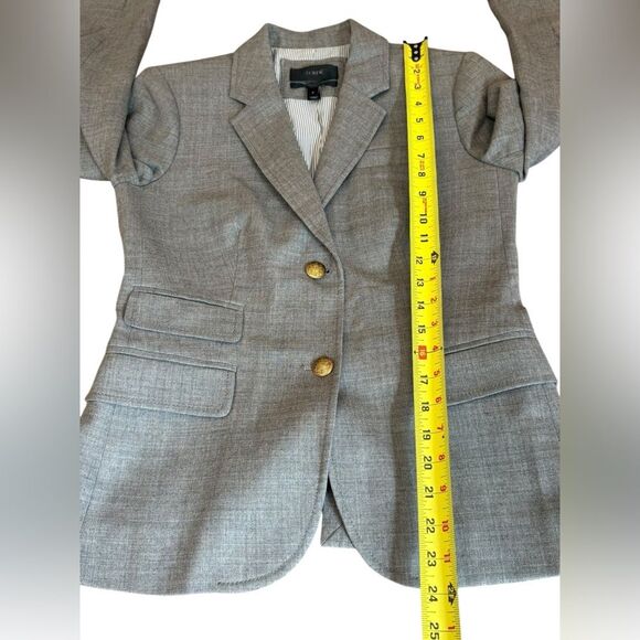 J Crew Schoolboy Blazer Gray Wool Double Button Womens Size 2 - Picture 11 of 11